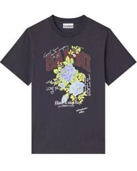 Ganni - フローラル グラフィック Tシャツ - Lyst