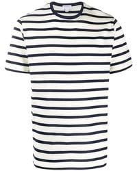 Sunspel - Striped Crew Neck T-Shirt - Lyst