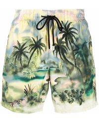 Palm Angels - X Vilebrequin Jungle-print Swim Shorts - Lyst