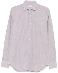 Xacus - Striped Long-Sleeve Shirt - Lyst