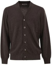 Brunello Cucinelli - Cardigan Boutonné À Col V - Lyst