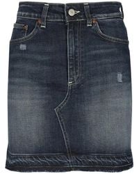Dondup - Denim Mini Skirt - Lyst