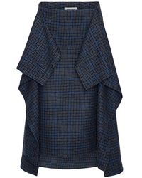 Henrik Vibskov - Blanket Check-Pattern Midi Skirt - Lyst