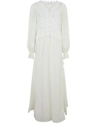 Alberta Ferretti - Sangallo Lace Long Day Dress - Lyst