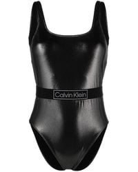 Calvin Klein - Scoop-Back Metallic Swimsuit - Lyst