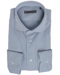 Corneliani - Honeycomb-Pattern Cotton Shirt - Lyst