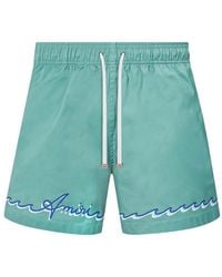 Amiri - Wave Logo Swim Shorts - Lyst