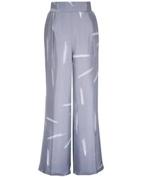 Kiton - Geplooide Palazzo Broek - Lyst