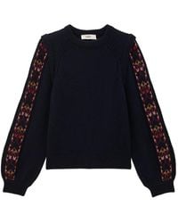 Ba&sh - Bestickter Elda Pullover Mit Rüschenbesatz - Lyst