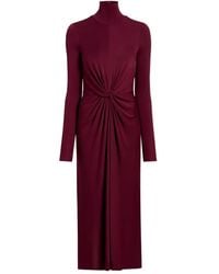 Cinq À Sept - Tovianna Midi-Jurk Met Geknoopt Detail - Lyst