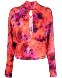 Patrizia Pepe - Blouse À Fleurs - Lyst