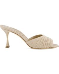 Manolo Blahnik - 70Mm Pirua Ruffled Sandals - Lyst