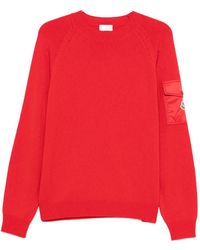 Moncler - Sleeve-pocket Crew-neck Sweater - Lyst