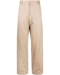 Lanvin - Twisted Cotton Chino Trousers - Lyst