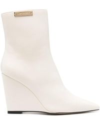 Twinset - 100Mm Logo-Plaque Boots - Lyst