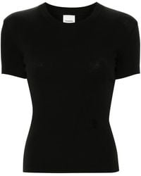 Nanushka - Camiseta corta con logo bordado - Lyst