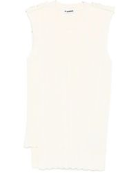 Jil Sander - Ribbed Sleeveless Top - Lyst