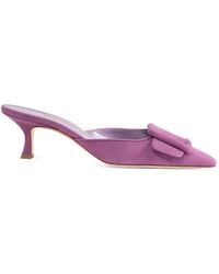 Manolo Blahnik - Maysale Buckle-Detail Mules - Lyst