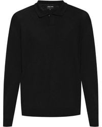 Giorgio Armani - Fine-Knit Polo Shirt - Lyst