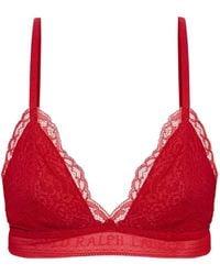 Polo Ralph Lauren - Lace-Trim Triangle Bra - Lyst