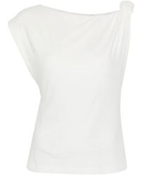 Pinko - Marlena Draped Asymmetric-Neck Top - Lyst