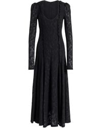 Alberta Ferretti - Midi-Jurk Met Lange Mouwen - Lyst