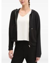 BOSS - Logo-Detail Zip-Up Hoodie - Lyst