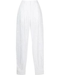 Alberta Ferretti - Cut Out-Detail High-Waisted Trousers - Lyst