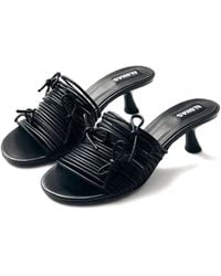 Alohas - Knotted Leather Heeled Sandals - Lyst