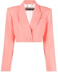 Patrizia Pepe - Peak-Lapel Cropped Blazer - Lyst