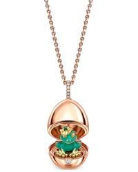 Faberge - 18Kt Rose Essence Frog Surprise Diamond Locket Necklace - Lyst