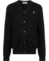 A Bathing Ape - X Kid Cudi Embroidered-Logo Cardigan - Lyst