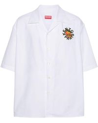 KENZO - Orange Hemd aus Baumwolle - Lyst