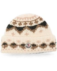 Moncler - Fair Isle-Knit Beanie Hat - Lyst