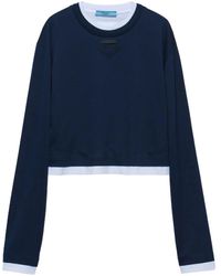 Prada - Long-Sleeve Crew-Neck T-Shirt - Lyst