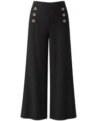 Edward Achour Paris - Button-Detail Wide-Leg Trousers - Lyst