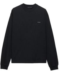 Prada - Long-Sleeved Cotton T-Shirt - Lyst