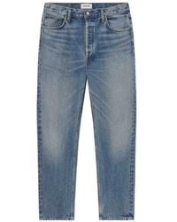 Agolde - 90's Faded-Effect Straight-Leg Jeans - Lyst