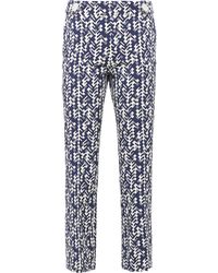Prada - Graphic Print Cropped Trousers - Lyst