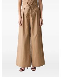 KARL LAGERFELD - Tie-Waist Pleated Trousers - Lyst