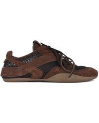 Miu Miu - Gymnasium Mesh-Panel Sneakers - Lyst
