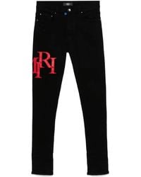 Amiri - Skinny Jeans With Offset Logo - Lyst