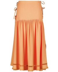 Rabanne - Bow-Detail Pleated Skirt - Lyst