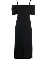 Victoria Beckham - Off-Shoulder Midi Dress - Lyst