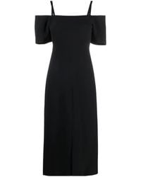 Victoria Beckham - Off-Shoulder Midi Dress - Lyst