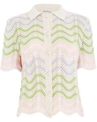 Agua Bendita - Brooks Chevron-Knit Short-Sleeve Shirt - Lyst