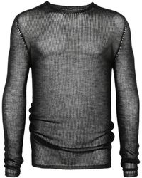 Rick Owens - Geribbelde Sweater Met Ronde Hals - Lyst