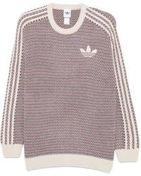 adidas - Trefoil-Embroidered 3-Stripes Sweater - Lyst