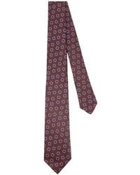 Kiton - Geometric-Print Silk Tie - Lyst