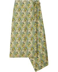 Tory Burch - Jupe Imprimée À Ourlet Asymétrique - Lyst